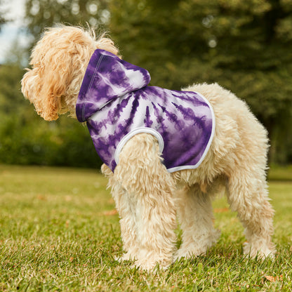 Lavender Dreamscape: Ultra-Stylish Tie-Dye Pet Hoodie for Chic Outdoor Adventures