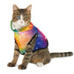 Cosmic Rainbow Pet Hoodie for Cats: A Celestial Splash of Color!