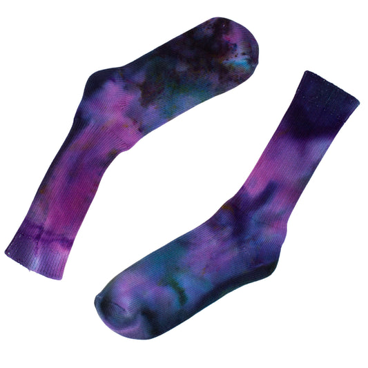Grunge Aesthetic Socks Pink, Blue, and Black Organic Cotton Blend