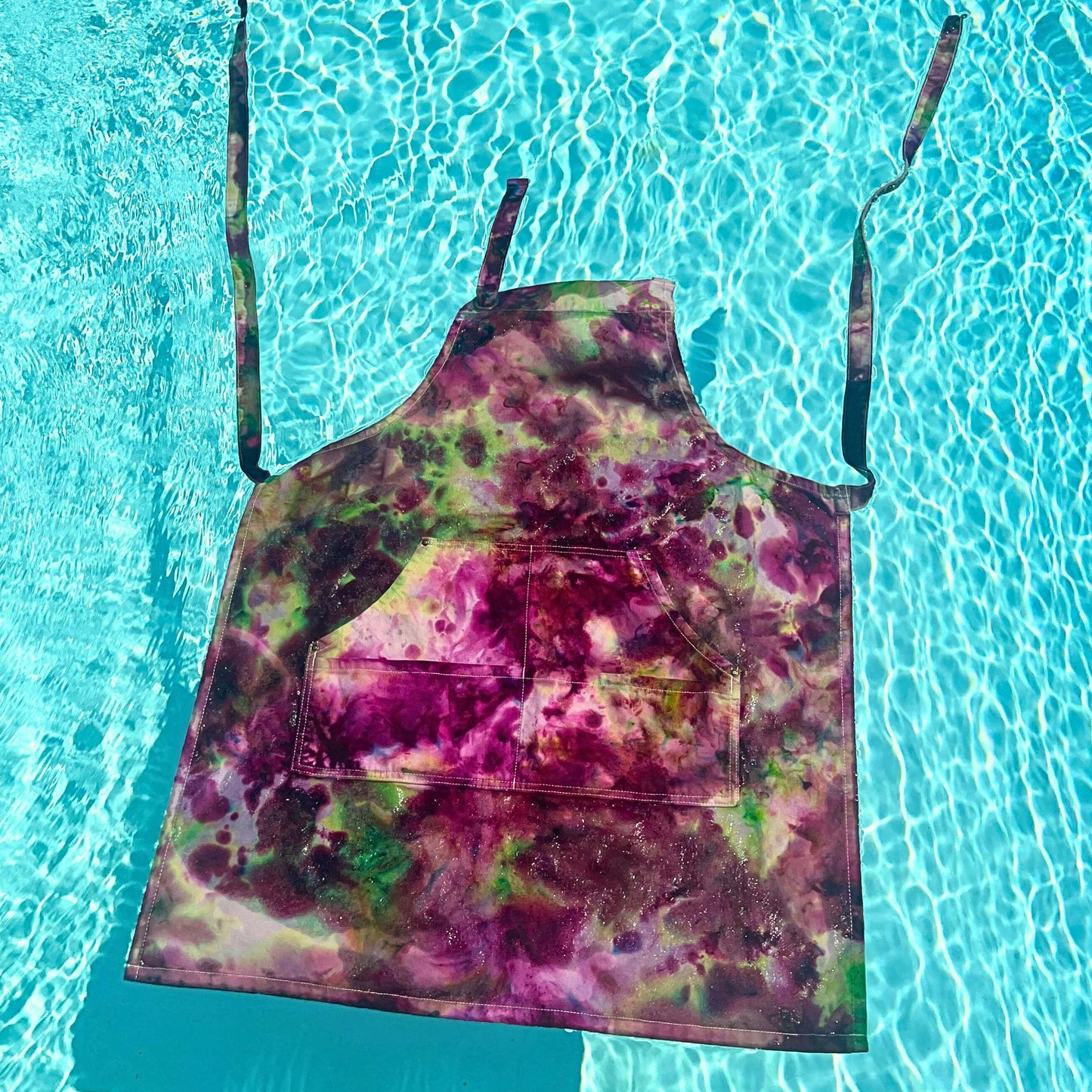 Colorful Tie-Dye Apron in Sturdy Cotton Canvas