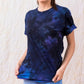 Nebula Blues and Cosmic Purples - Hand-Dyed Intergalactic Tie-Dye Short Sleeve Cotton T-Shirt
