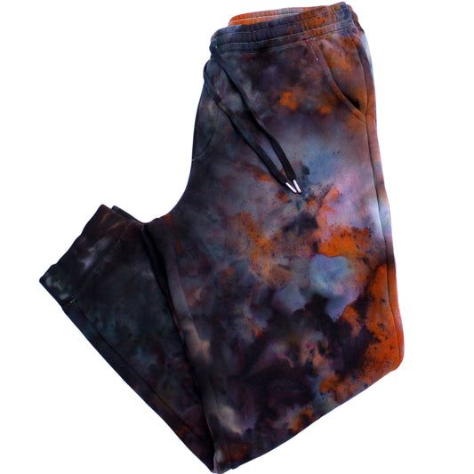 Earthy Tie-Dye Fleece Joggers: A Blend of Warmth & Style