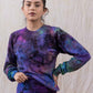 Rainbow psychedelic extra funky long sleeve cotton shirt unisex tie dye tee