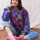 Rainbow Daydream: Your Vibrant Crewneck Sweatshirt Meets a Comfy, Violet Spectacle Tie-Dye Sweater