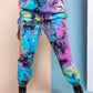 Pastel goth black rainbow tie dye sweatpants uniset fit joggers