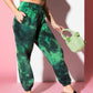 Alien black and green tie dye joggers unisex sweatpants comfy easy to wear fit
