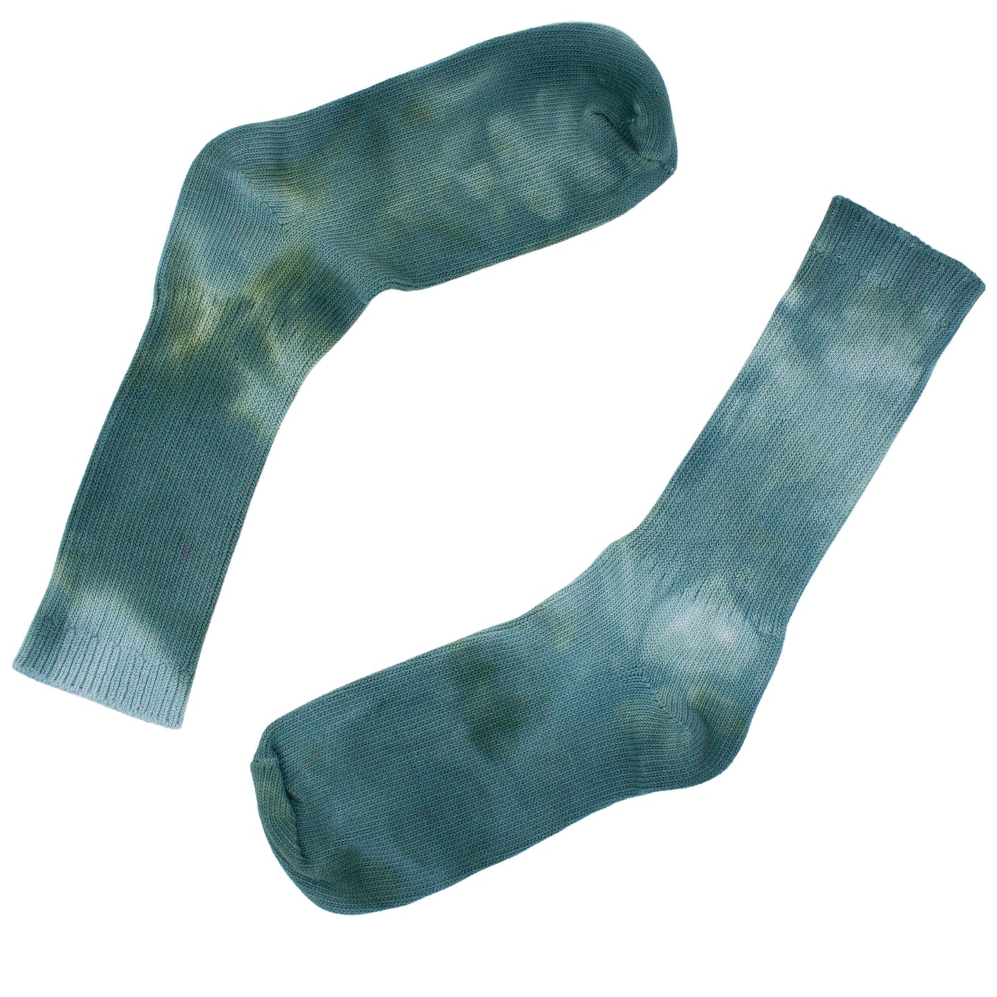 Best-Selling Sock Bundle: Violet, Sage Green & Turquoise Grunge Organic Cotton Hand-Dyed Tennis Socks