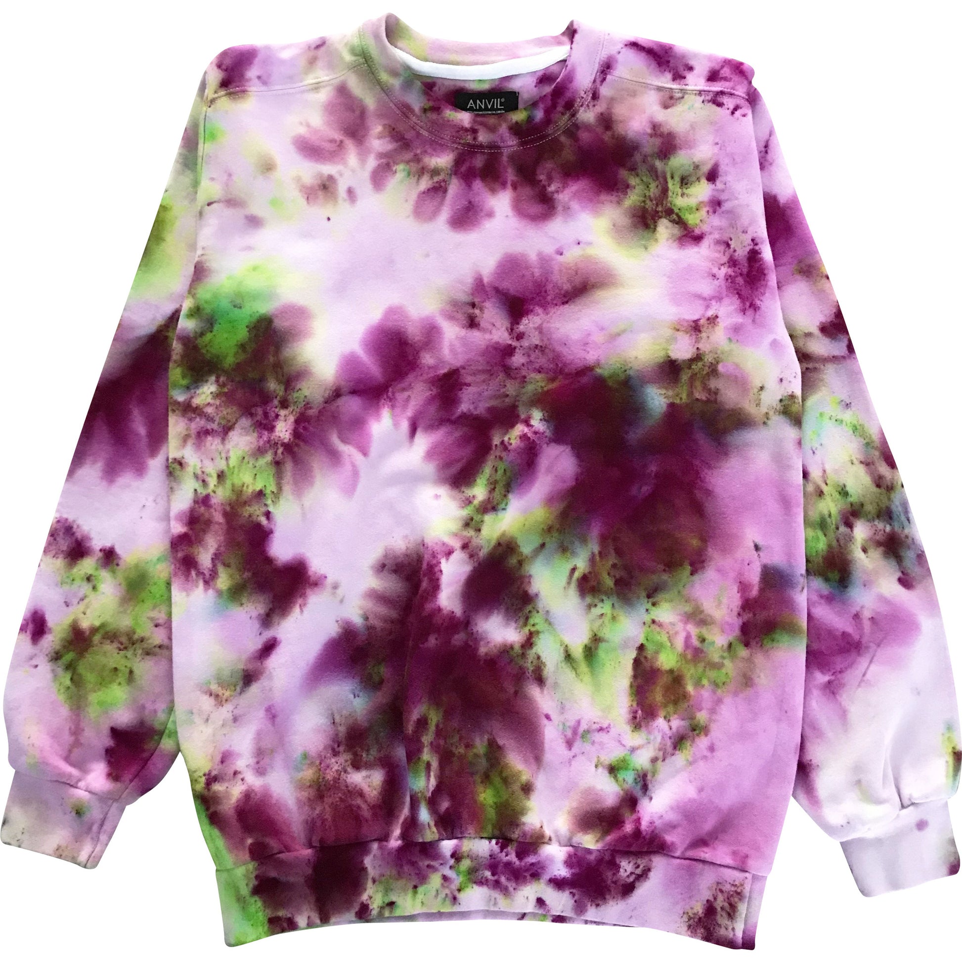 Flower Grunge Tie Dye Organic Cotton Sweatshirt.