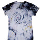 Spiral confetti black vintage inspired one of a kind tie dye shirt