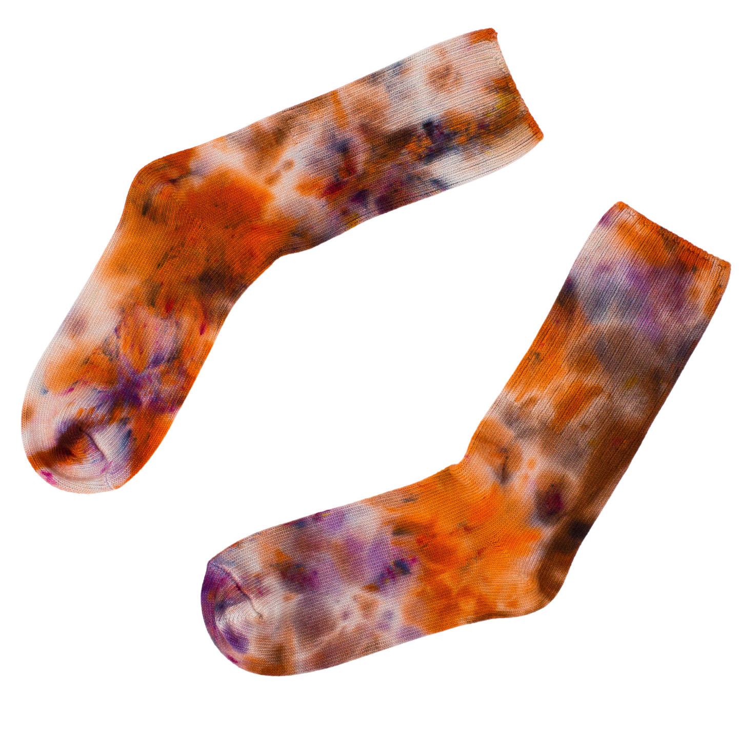 Orange crush cute tie dye socks unique pattern and design tennis socks
